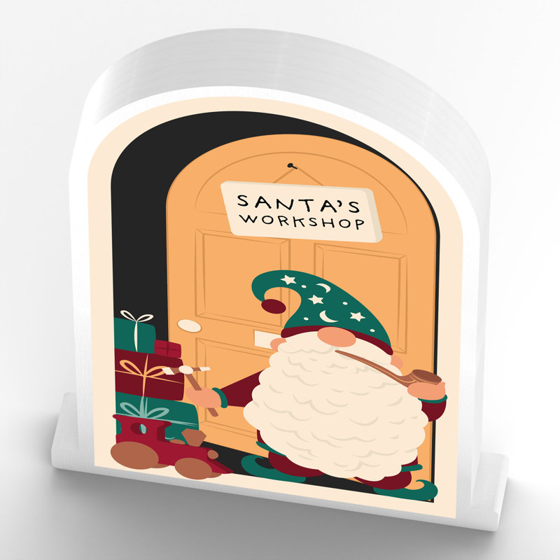 Xmas Santas Workshop Festive Wooden Doorway