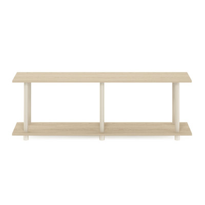 Table d'appoint rectangulaire Latitude Run® Turn-N-Tube No Tools, chêne / beige
