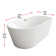 67 Inch Bathtub in Glossy White with Trim