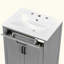 Ensemble de meuble-lavabo de salle de bain avec lavabo en céramique, meuble-lavabo compact et luxueux, 2 portes à fermeture douce