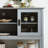 Sideboard Buffet Table With Doors, Grey