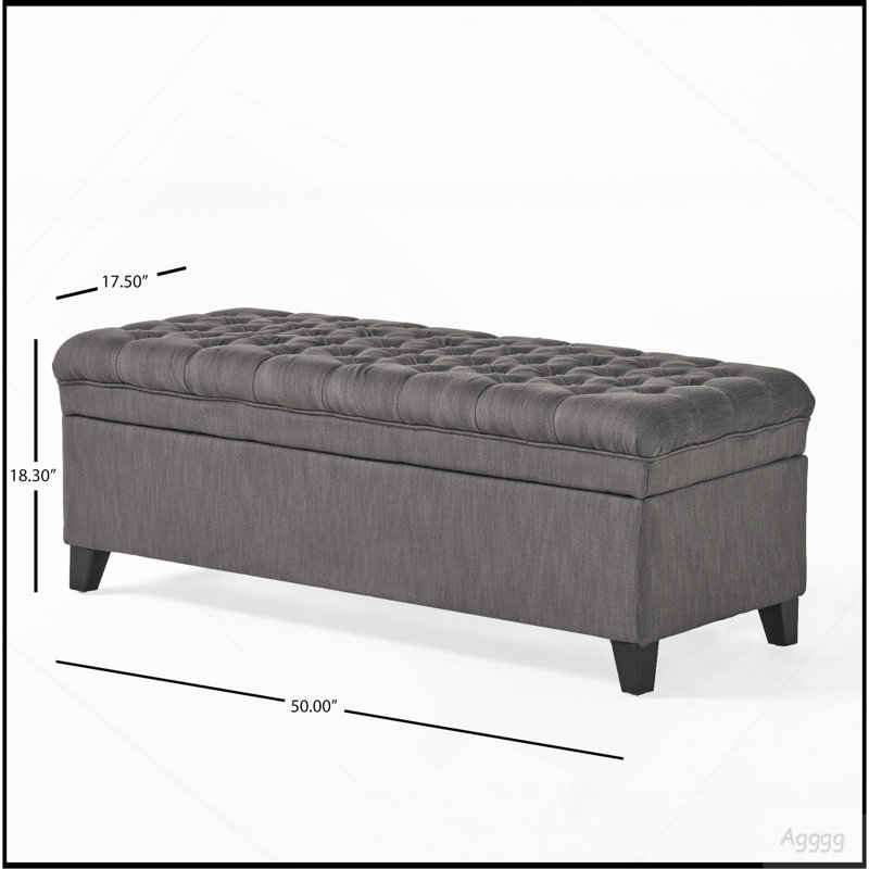 OTTOMAN DE RANGEMENT JULiana, Gris