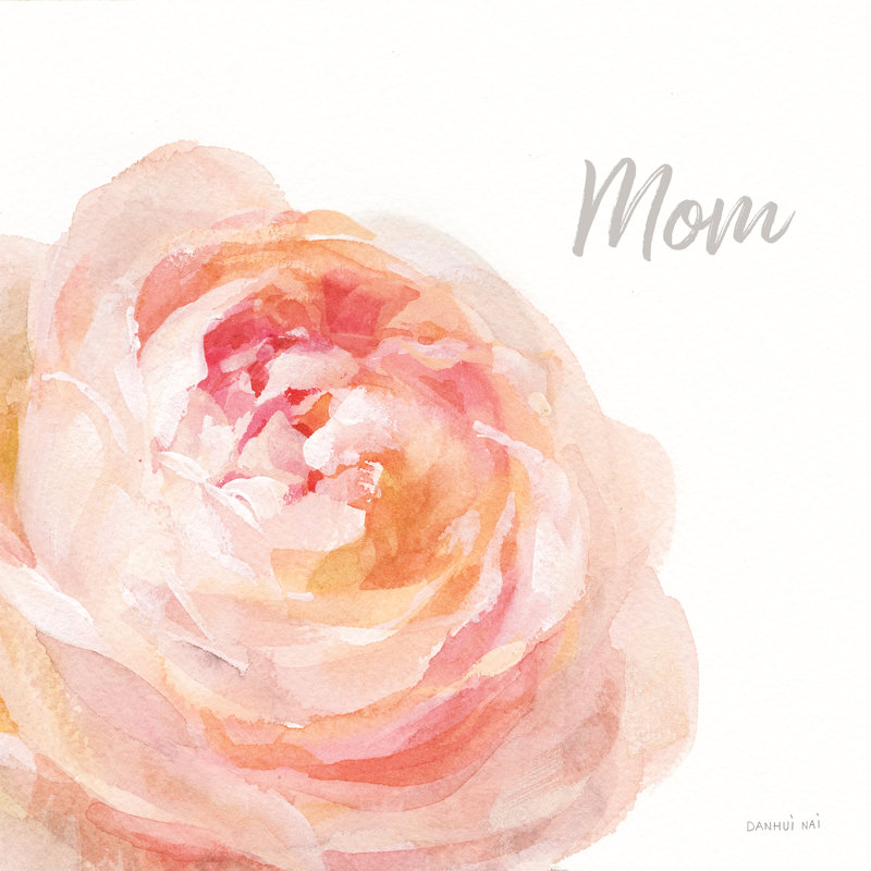 Garden Garden On White II Mom, H 12 po x l 12 po x P 1,25 po, Non, Toile tendue