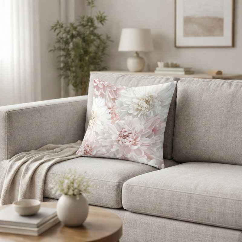 Coussin Floral, H 20 po x l 20 po