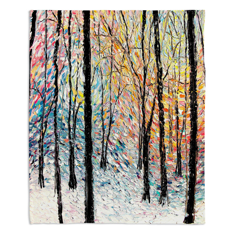 Hand Woven Throw Blanket, 51" x 60"