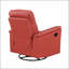 Fauteuil inclinable et pivotant en cuir rouge avec coussins moelleux pour un confort et une élégance ultimes dans les salons-124698687