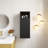 32" Tall Bathroom Wall Mounted Cabinet, Black Dark Walnut  Storage Cabinet With Door And Shelves