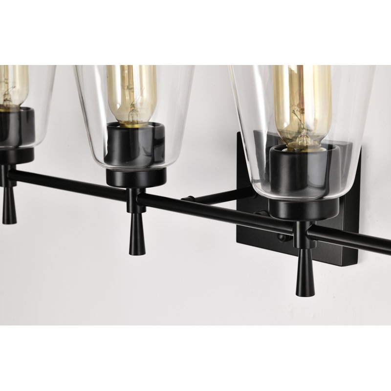 4 - Light Dimmable Vanity Light, Black