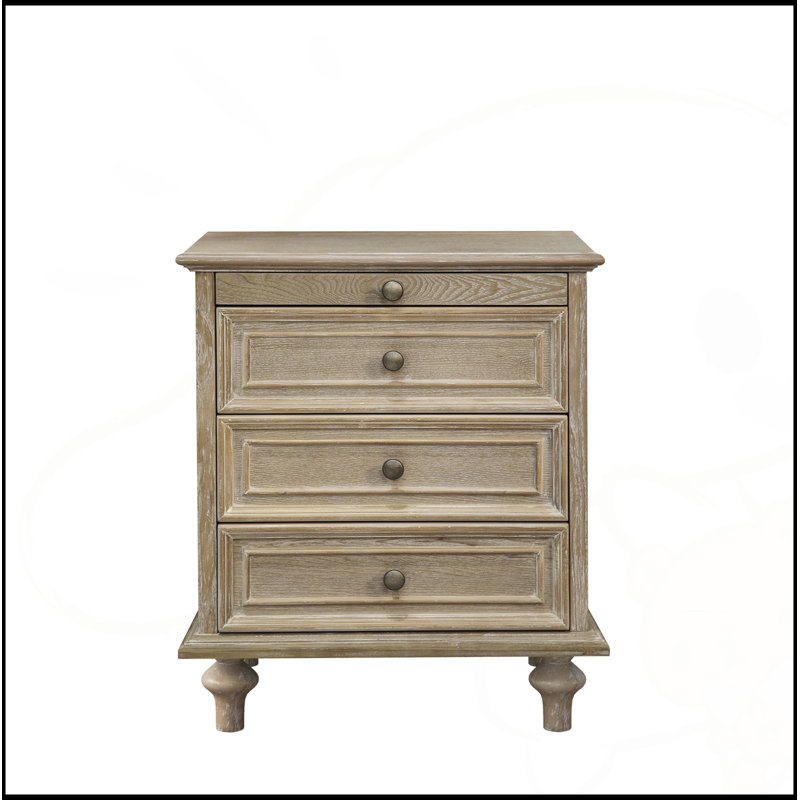 Tables de chevet Farmhouse avec 4 tiroirs, table de bout en bois avec tablette coulissante dissimulée, grande table d'appoint avec pieds en bois massif et poignées en métal, assemblage facile