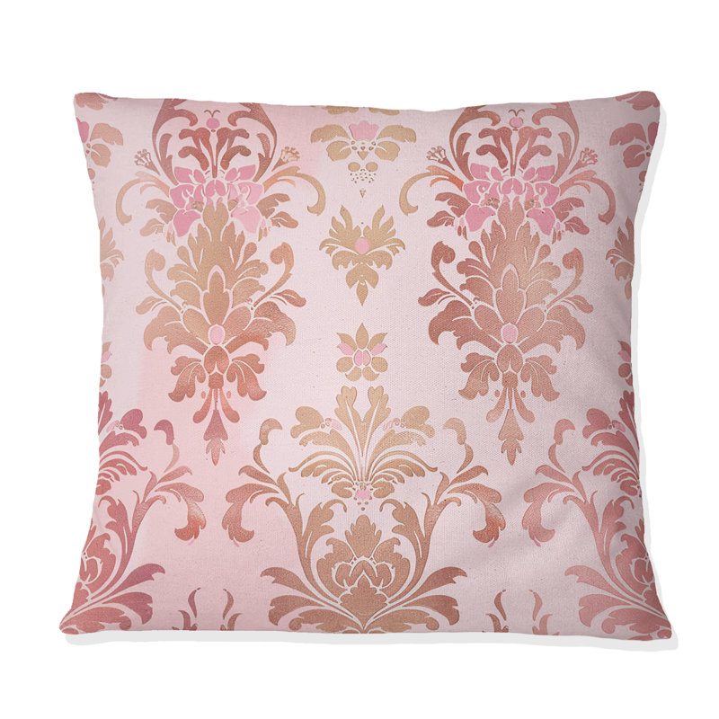 Coussin décoratif Damask Enchantment I - Glam, H 18 po x H 18 po