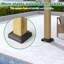 12' W x 10' D Outdoor Solid Wood Gazebo - Patio Galvanized Steel Hardtop Gazebo