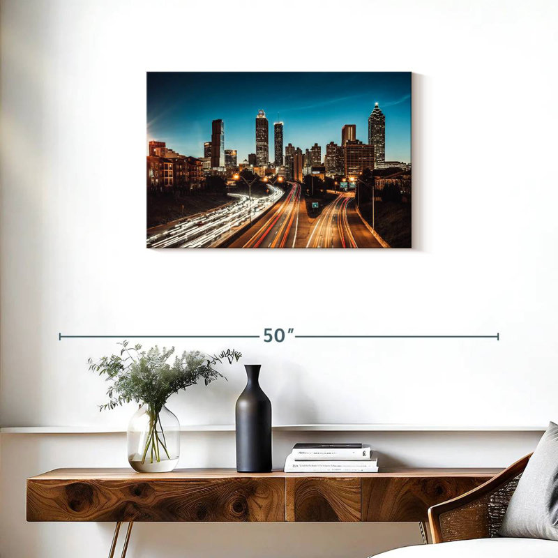 Kavia Atlanta Night Skyline, 20" H x 30" W