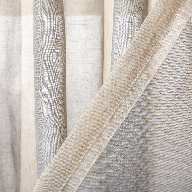 Drew Semi Sheer Curtain Single Panel, 52" W x 96" L