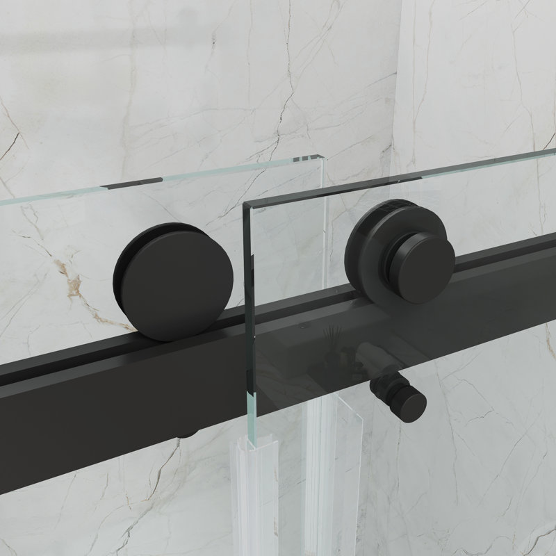 Opal Mirage MCOCOD 56-60" W x 76" H Double Sliding Frameless Smooth Sliding Shower Door with 3/8" (10mm)Clear Glass
