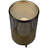 Iron Grid Pillar Candle Holders - 12" - Black And Gold Finish - Set Of 3