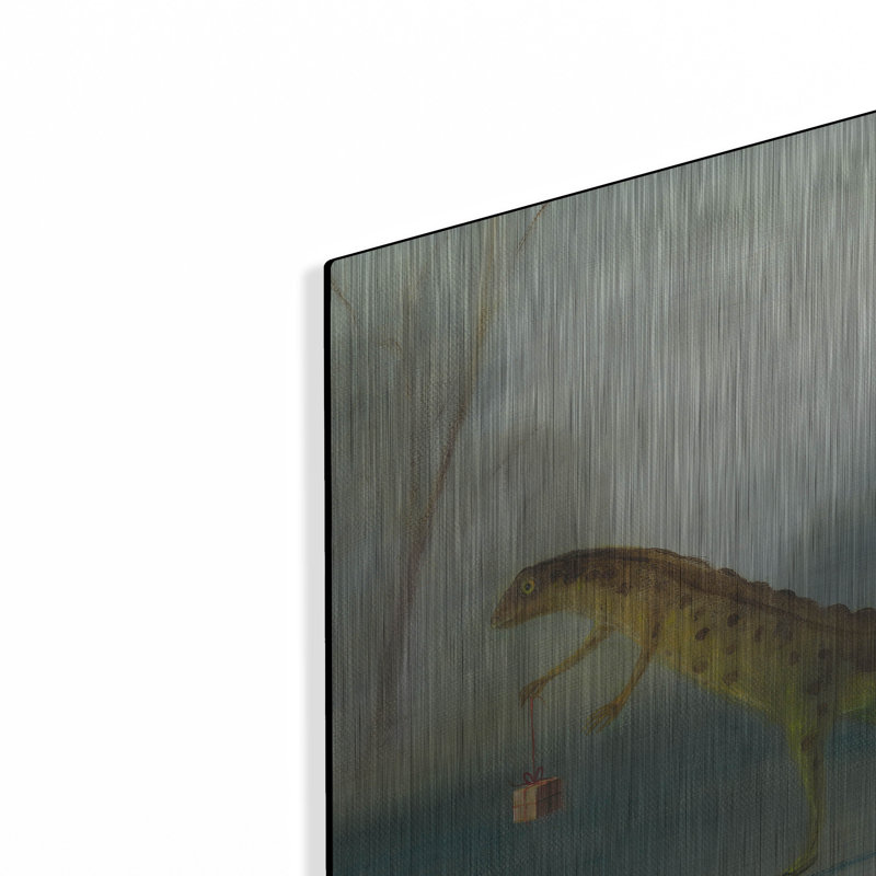 «The Yuletide Newt» par DD McInnes, H 12 po x l 12 po
