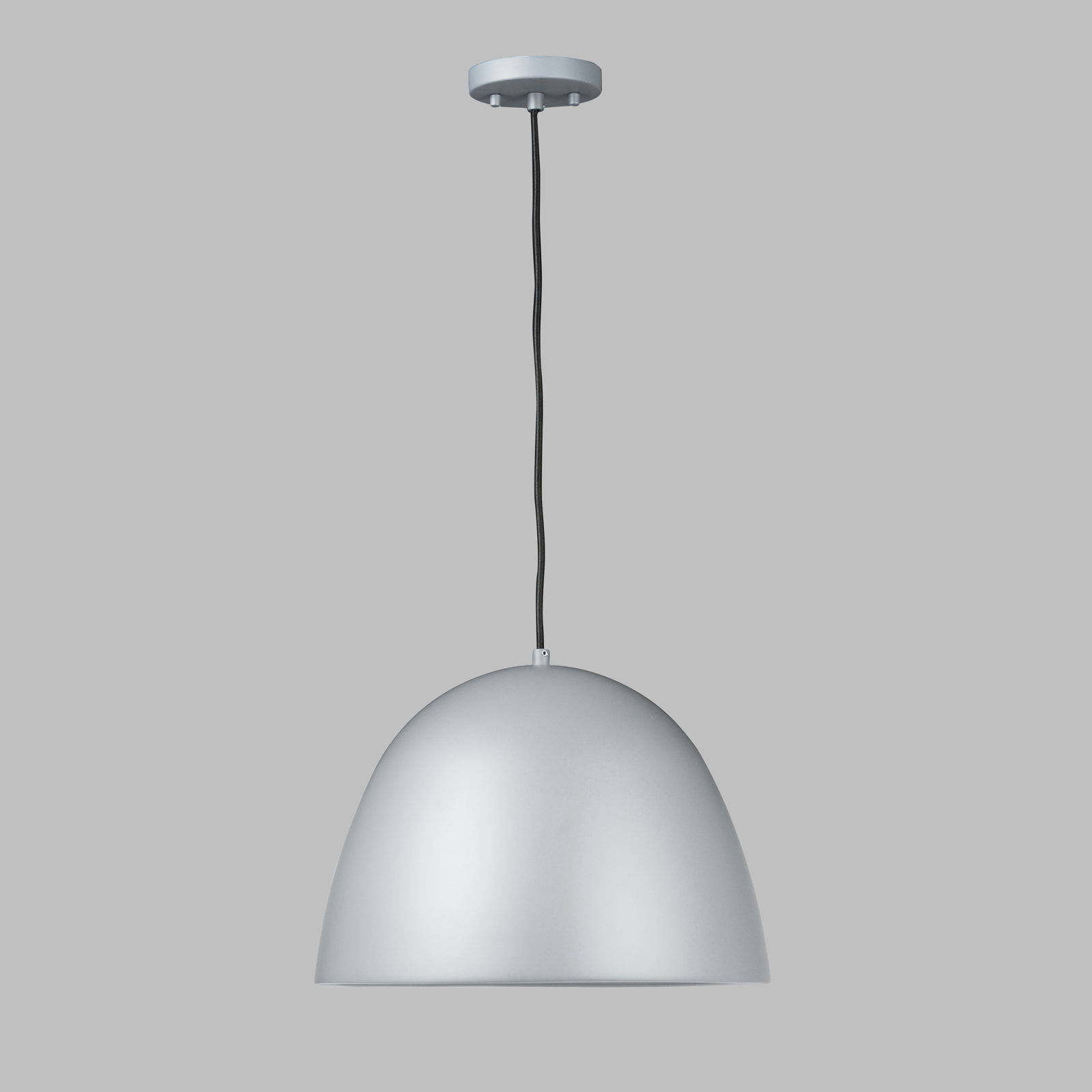 Nelle Single Light Metal Dimmable LED Pendant, 14.5" H x 19.75" W x 19.75" D, Dark Gray/Coffee
