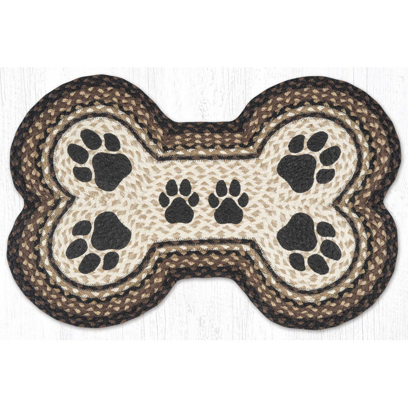 Tapis en jute tressé à la main, 18 po x 28 po