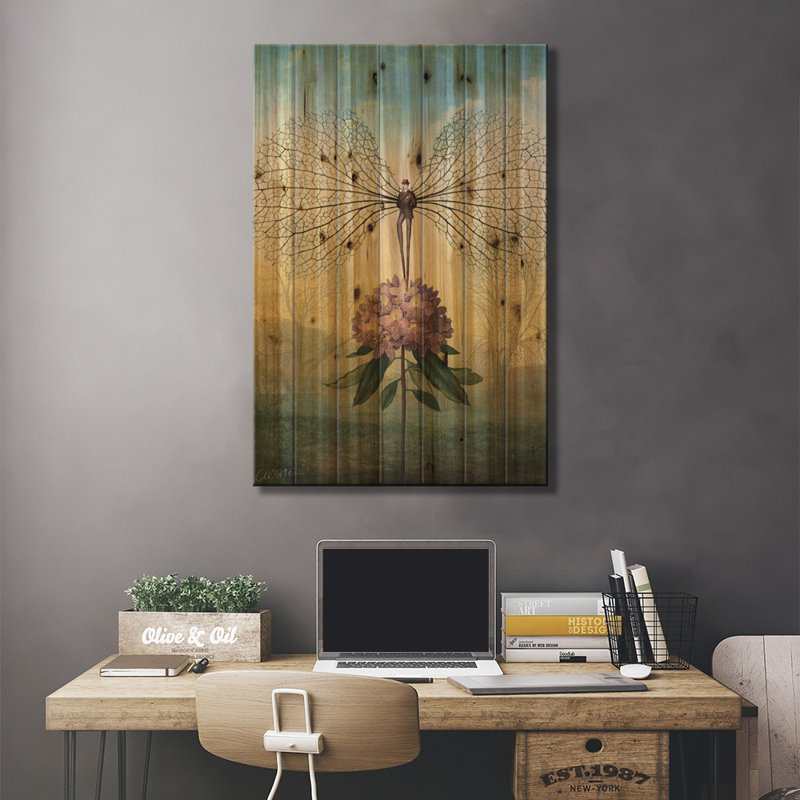 «Morning Flight» par Catrin Welz-Stein - impression sur bois sans cadre, H 40 po x l 26 po x P 1,5 po