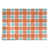 Orange / turquoise / blanc
