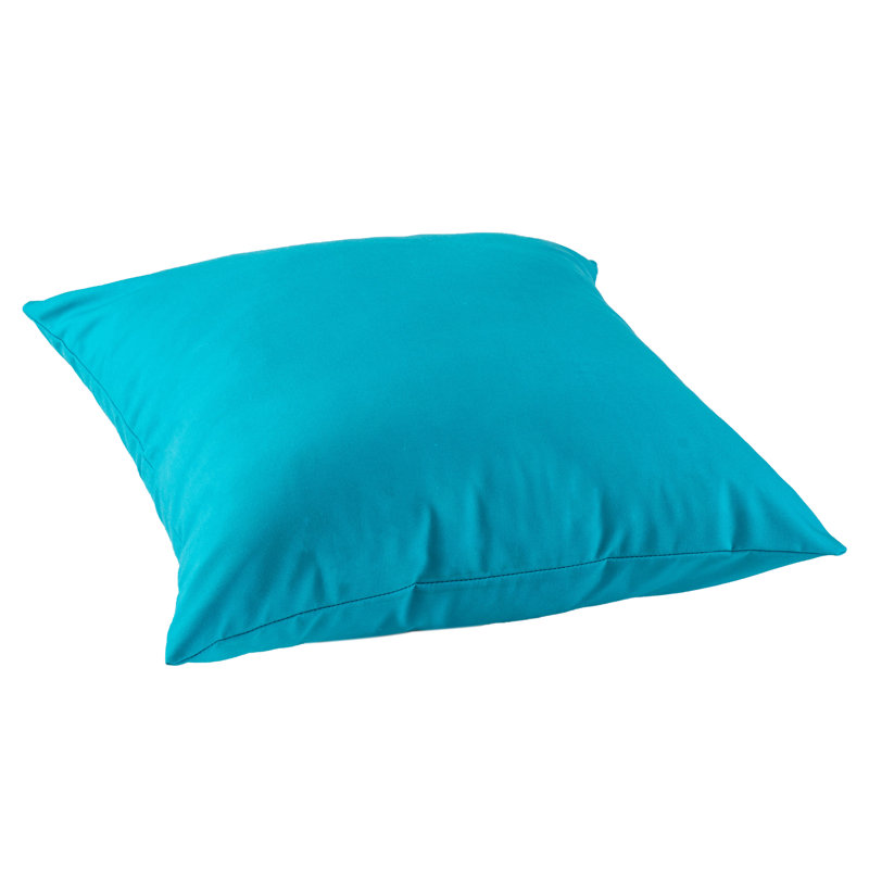 Coussin décoratif carré bleu sarcelle, Bleu vif
