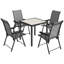 Steel Patio Dining Set Table,