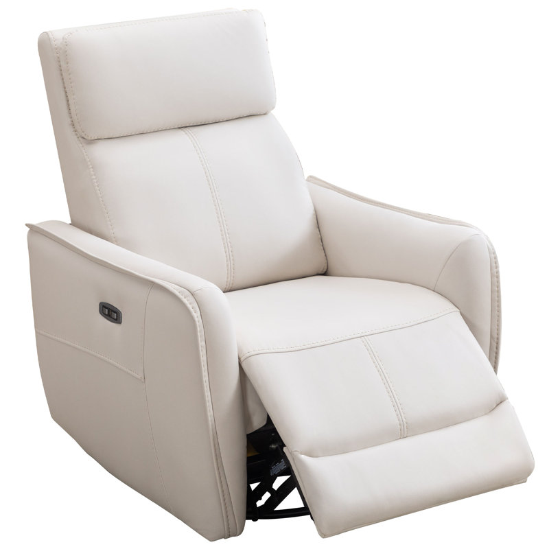 32.3" Wide Contemporary Swivel and Rocker Power Recliner Chair with USB Port