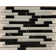 Ebony Random Sized Glass & Marble Linear Mosaic Tile