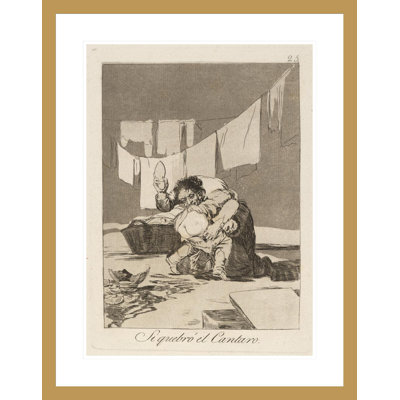 (Yes he broke the pot.) by Francisco de Goya - Giclee Framed Print