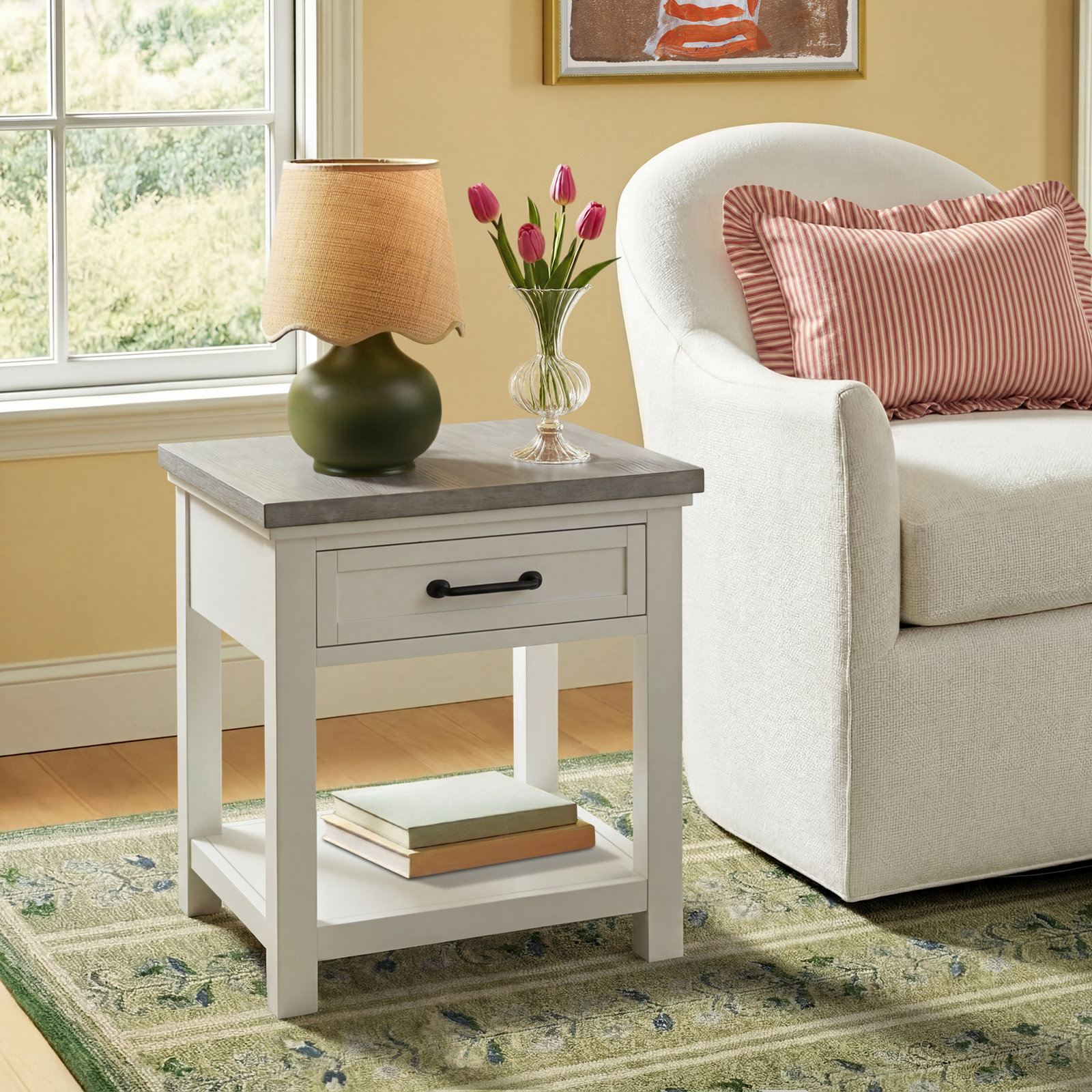 Gabby End Table With Storage