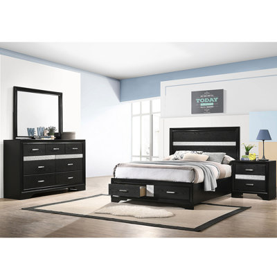 Annie Black 4-Piece Full Bedroom Set
