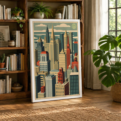 Skyline Art Deco - Wrapped Canvas