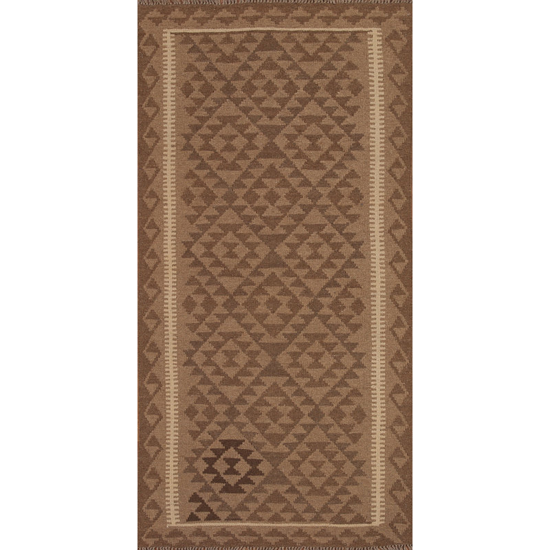 Geometric Kilim Oriental Runner Rug 3x7