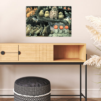 Tomtebobarnen - Skogsdjuren, reproduction d'art abstrait contemporain