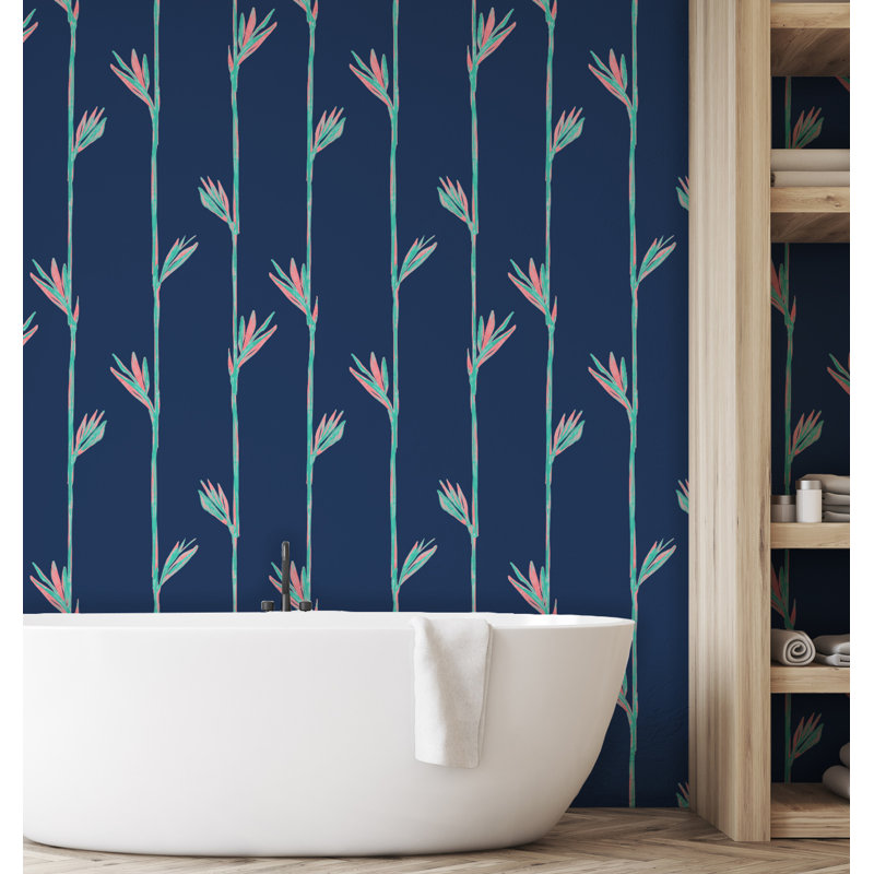 Yuki Osada Floral Wallpaper Double Roll, Blue