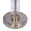 Lampe sur pied Nimbus en nickel brossé avec base rotative à 3 voies en verre transparent