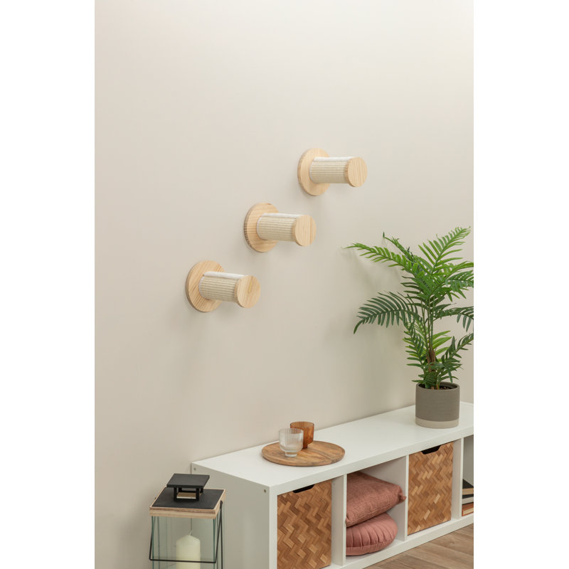 TRIXIE Wall Set 3, Indoor Wall Mounted Cat Climbing System, 3 Sisal Climbing Steps, Jumping Platform, Perches, Natural/White