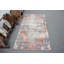 Tapis turc rouge et gris avec motif de chemin de fer antique rétro parfait pour la décoration de chambre à coucher et les thèmes orientaux orientaux