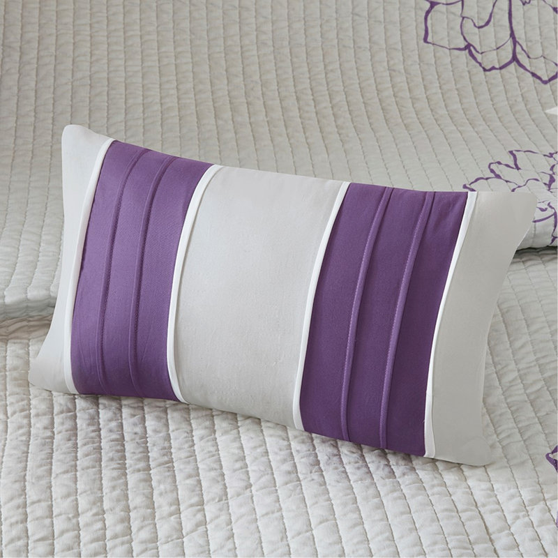 Ensemble de courtepointe double / grand réversible imprimé en coton avec coussins décoratifs, motif floral pour un confort toute l'année