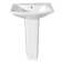 24" W x 19" D Pedestal Bathroom Sink Rectangular Vitreous China with Single Faucet Hole and Overflow