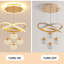 Lustre à niveaux 4 lumières à DEL, couloir moderne avec source de lumière DEL intégrée-2125122558