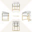 Ensemble de chaises de salle à manger modernes et recouvertes de 22 po avec cadre en métal et chenille (blanc)-2054026283-1957746008