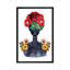 « fleur couronne silhouette iii », reproduction d’impression sur toile tendue-20833096-73143112-73143113