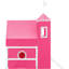 Lit simple mezzanine rose avec glissade et tour - Matériaux, comme lit, espace supplémentaire pour glissade, tente, pin massif, trois façons d'installer la tour, frais sous l'air