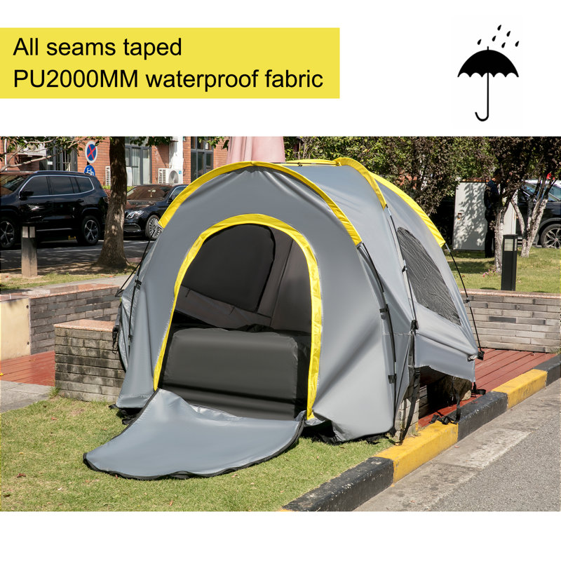 Gray and Yellow 2 Person Camping Tent with Carry Bag