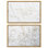 «Golden Tranquility Abstract Duo», art mural minimaliste sur toile par Art Remedy