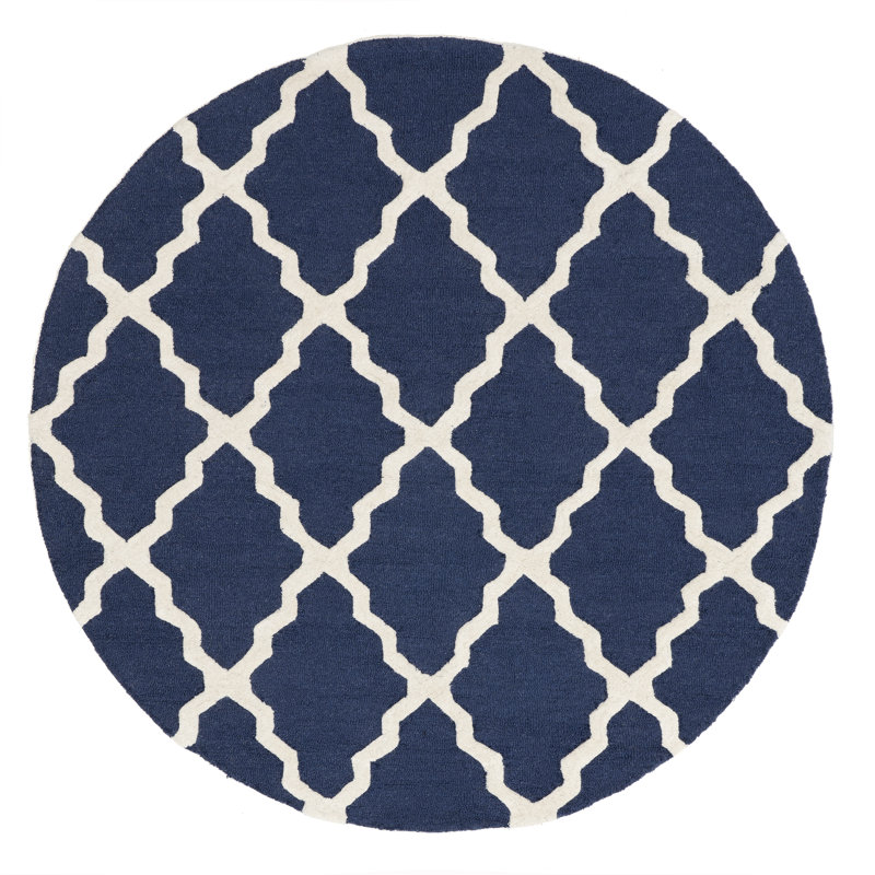 Vard Hand Hooked Moroccan Rug, Rectangle 5'x 8'