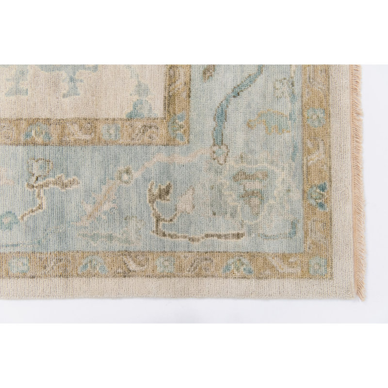 Hand Knotted Wool Oriental Area Rug, Rectangle 12' x 15'
