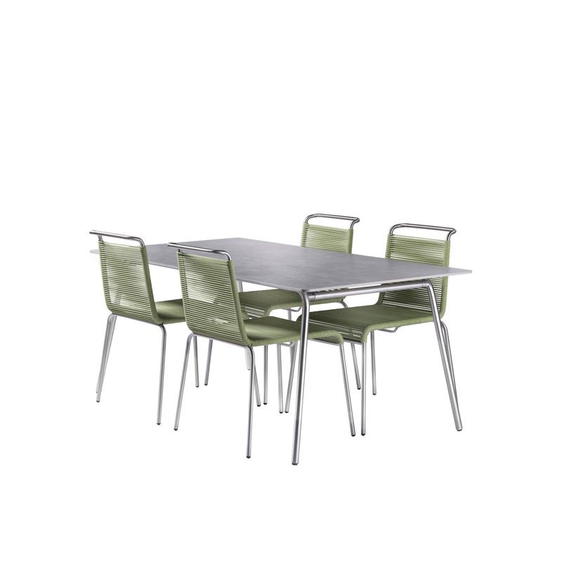 Salto Outdoor Dining Side Chair, Green