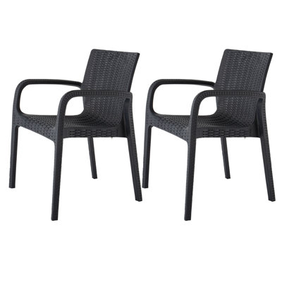 Koppla Resin Outdoor Armchair, Set of 2